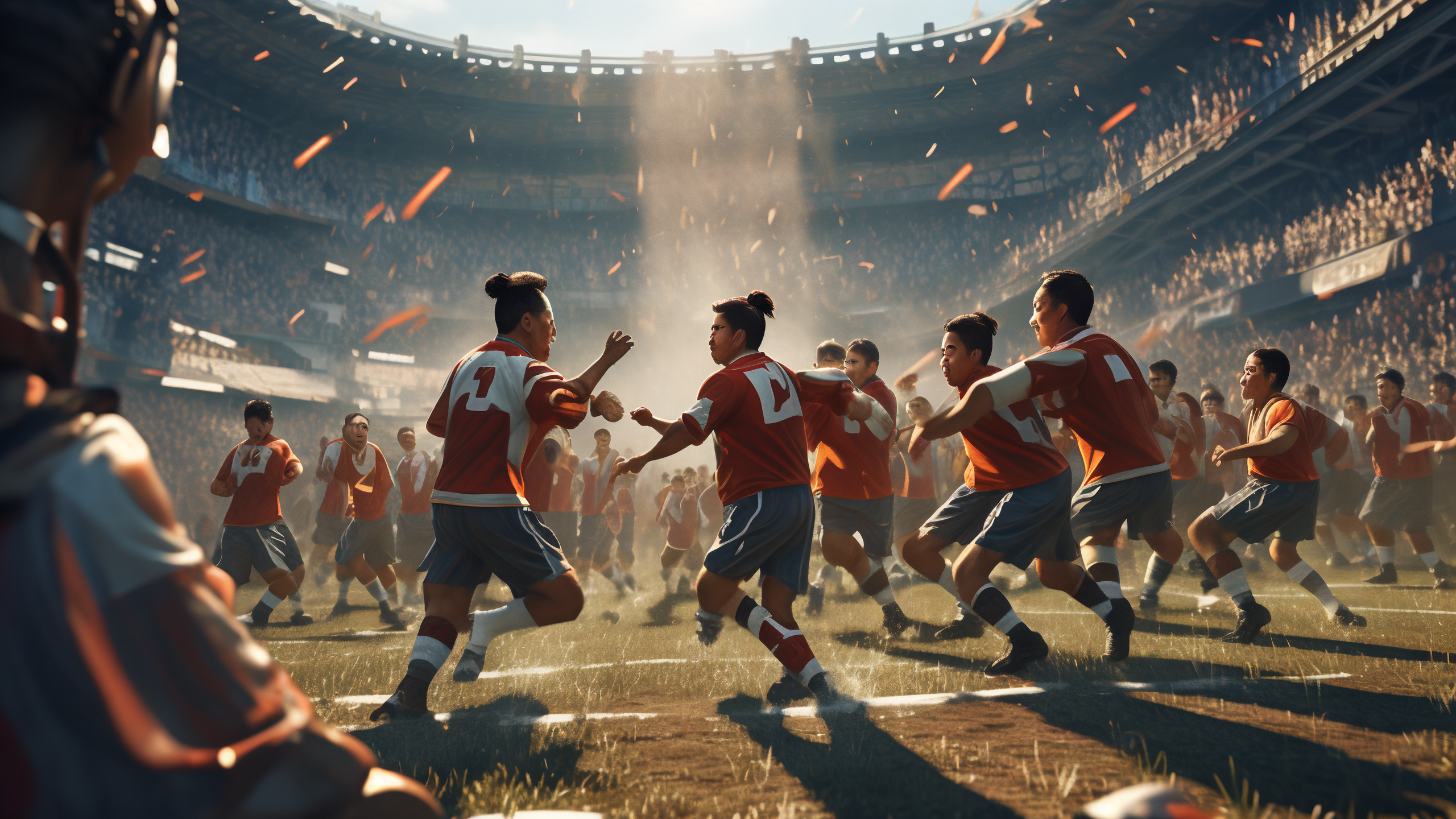 足球赛场上的激情碰撞太精彩